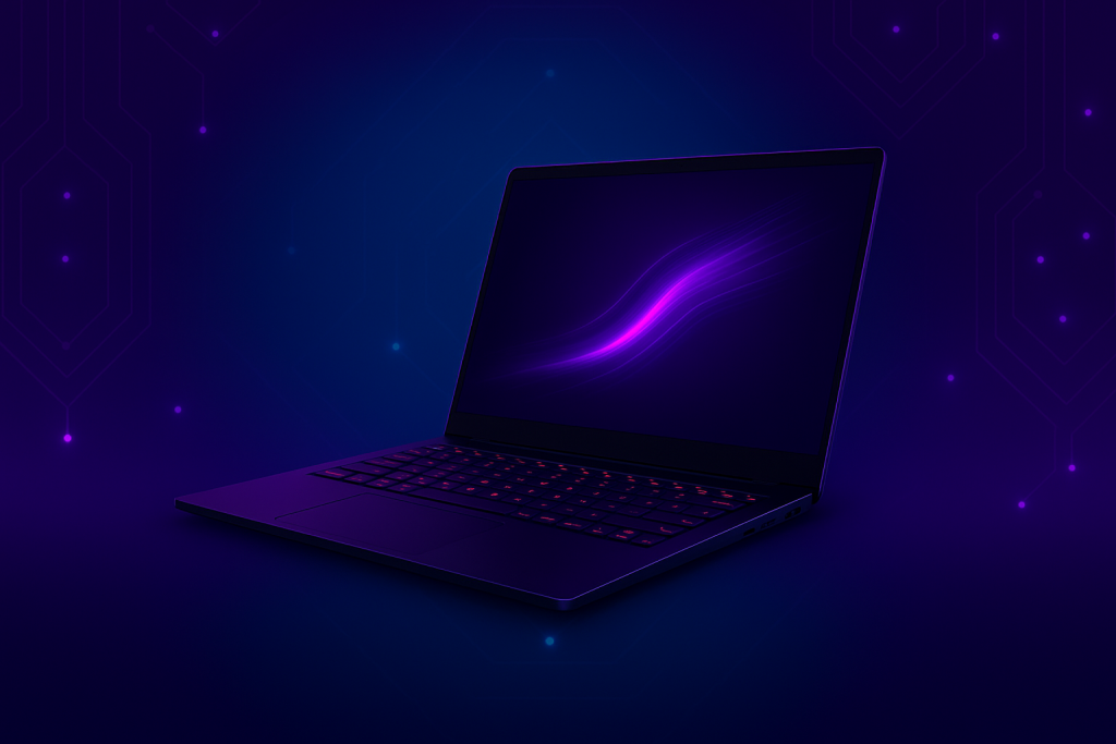Notebook gamer violeta